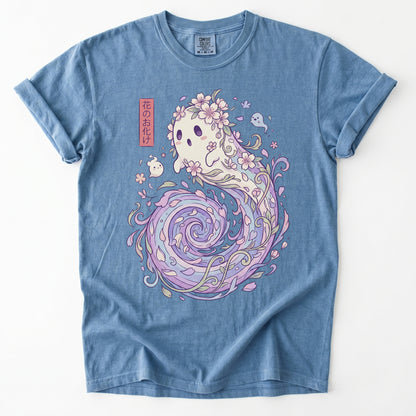 Kawaii Flower Ghost Vintage Washed T-Shirt