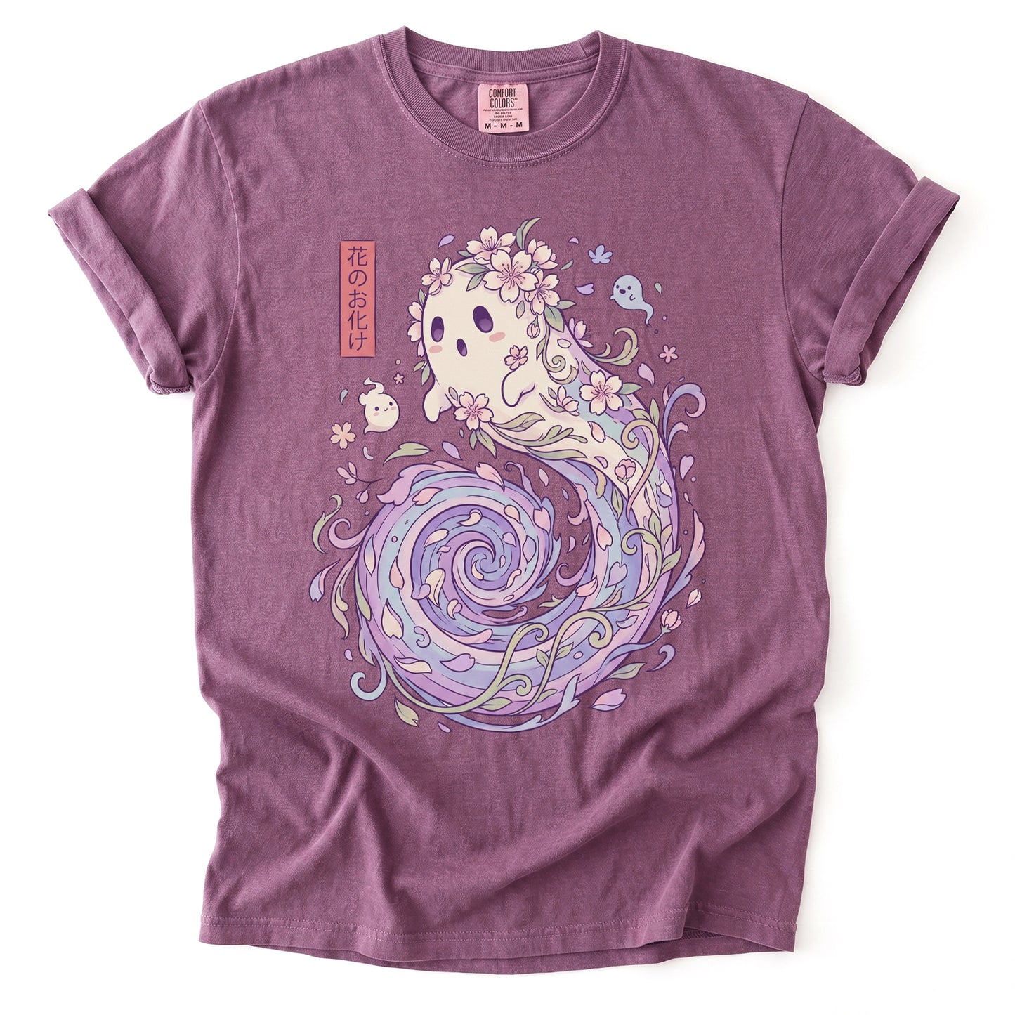 Kawaii Flower Ghost Vintage Washed T-Shirt