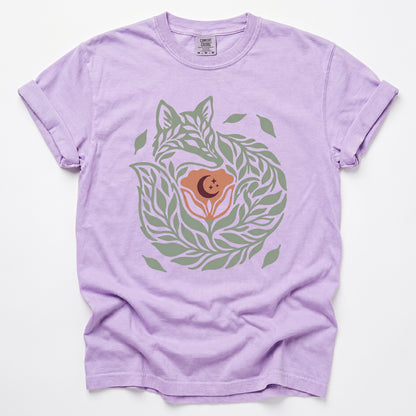 Leaf Fox Vintage Washed T-Shirt