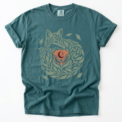 Leaf Fox Vintage Washed T-Shirt