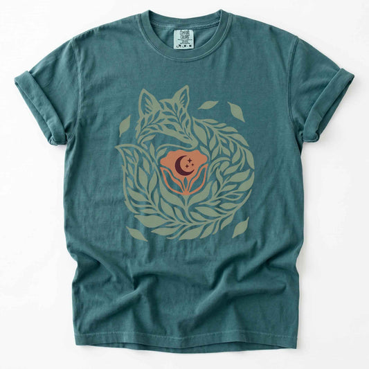Leaf Fox Vintage Washed T-Shirt