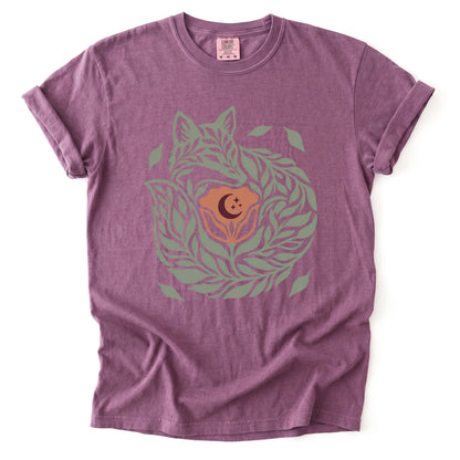 Leaf Fox Vintage Washed T-Shirt