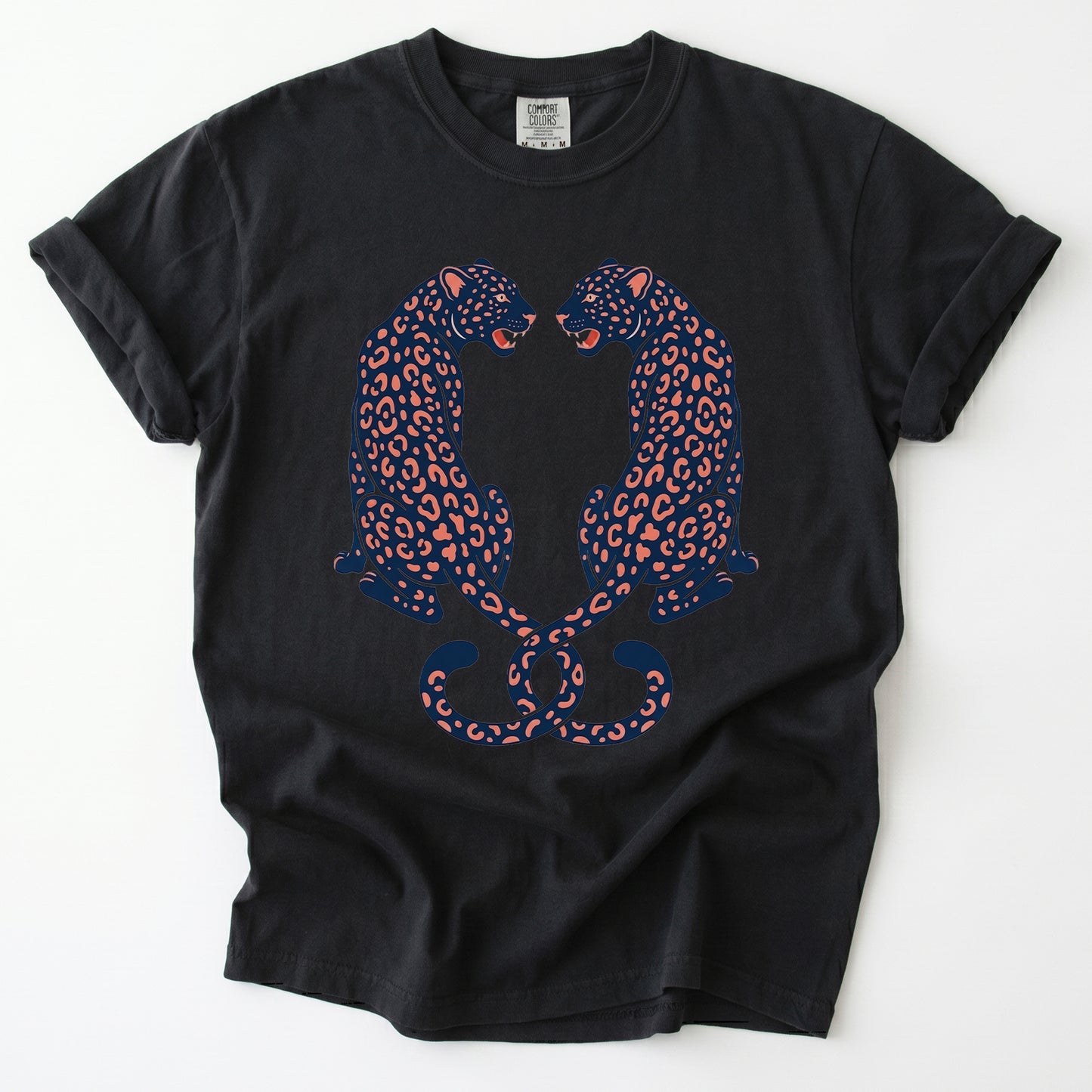 Symmetrical Leopards Vintage Washed T-Shirt