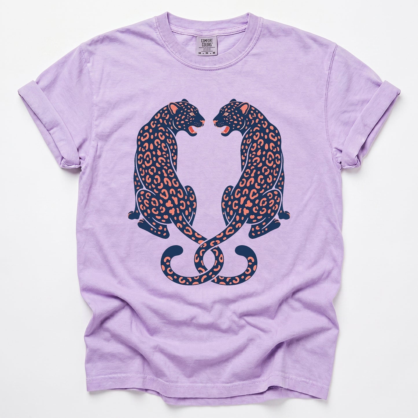Symmetrical Leopards Vintage Washed T-Shirt