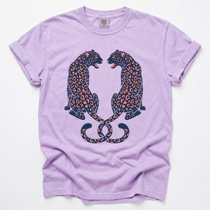 Symmetrical Leopards Vintage Washed T-Shirt