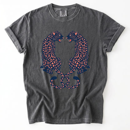 Symmetrical Leopards Vintage Washed T-Shirt