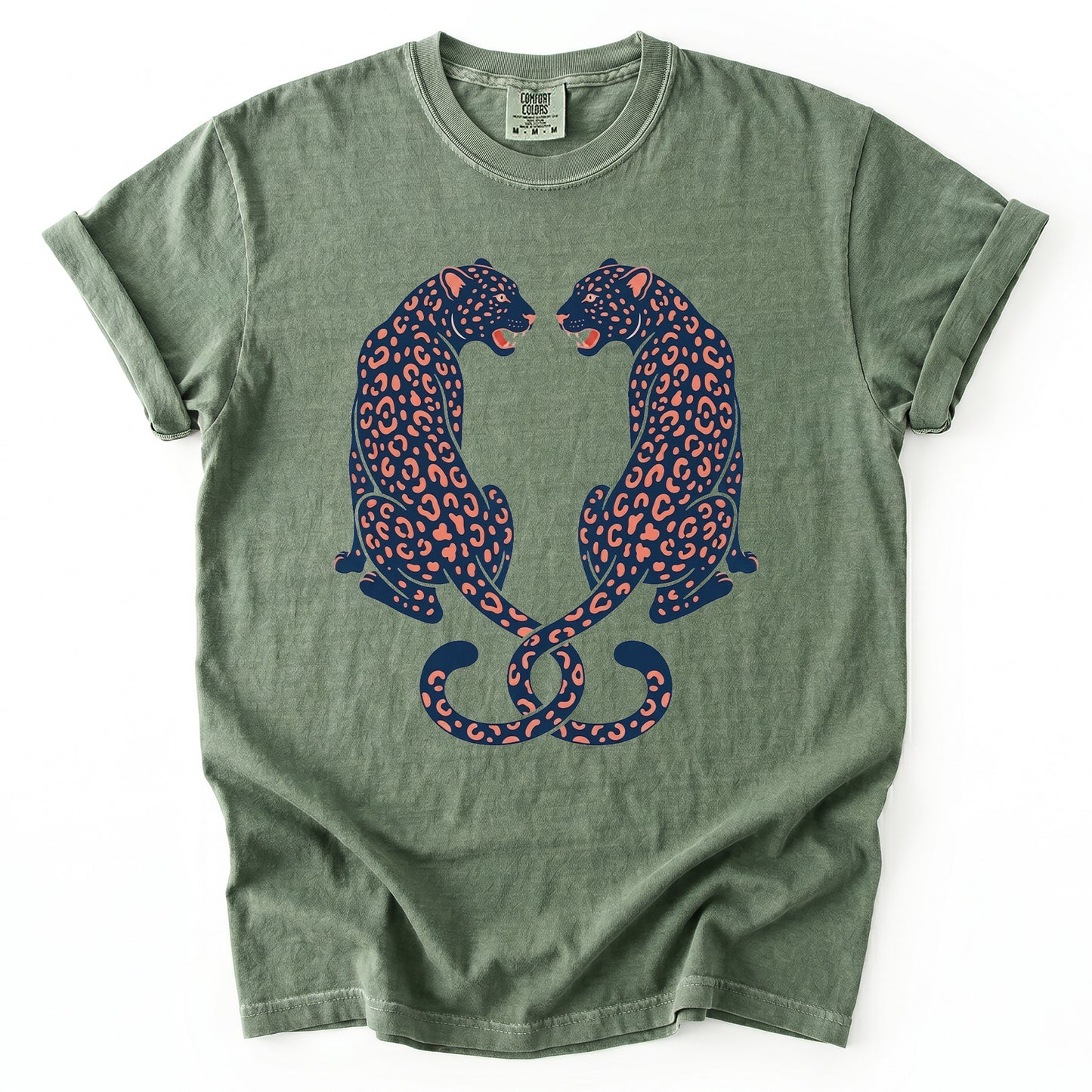 Symmetrical Leopards Vintage Washed T-Shirt