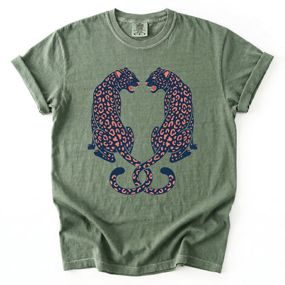 Symmetrical Leopards Vintage Washed T-Shirt