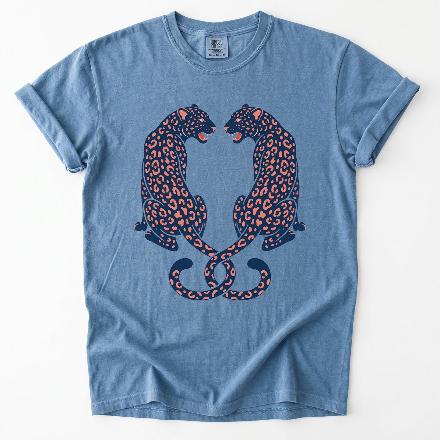 Symmetrical Leopards Vintage Washed T-Shirt