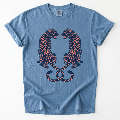 Symmetrical Leopards Vintage Washed T-Shirt