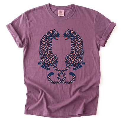 Symmetrical Leopards Vintage Washed T-Shirt