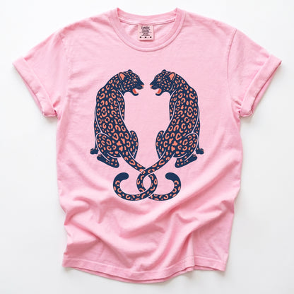 Symmetrical Leopards Vintage Washed T-Shirt