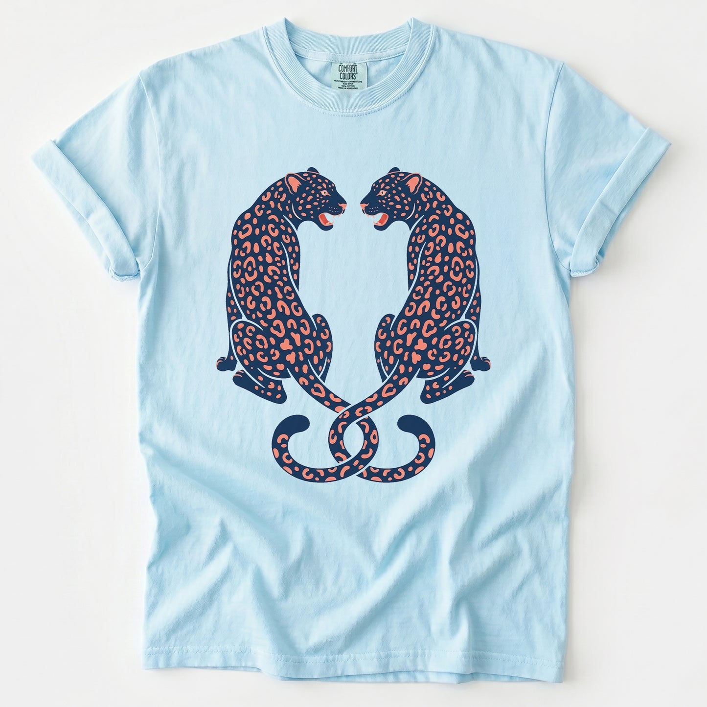 Symmetrical Leopards Vintage Washed T-Shirt