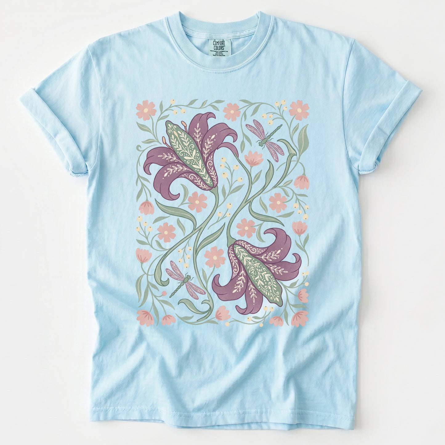 Lily & Dragonfly Vintage Washed T-Shirt