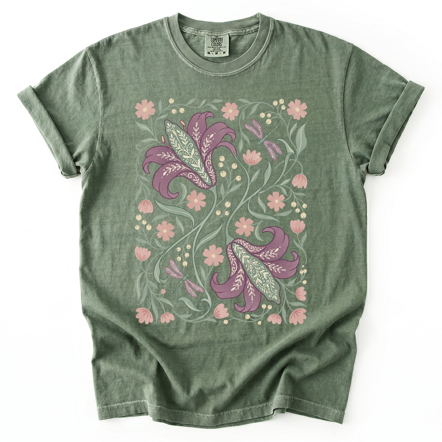 Lily & Dragonfly Vintage Washed T-Shirt