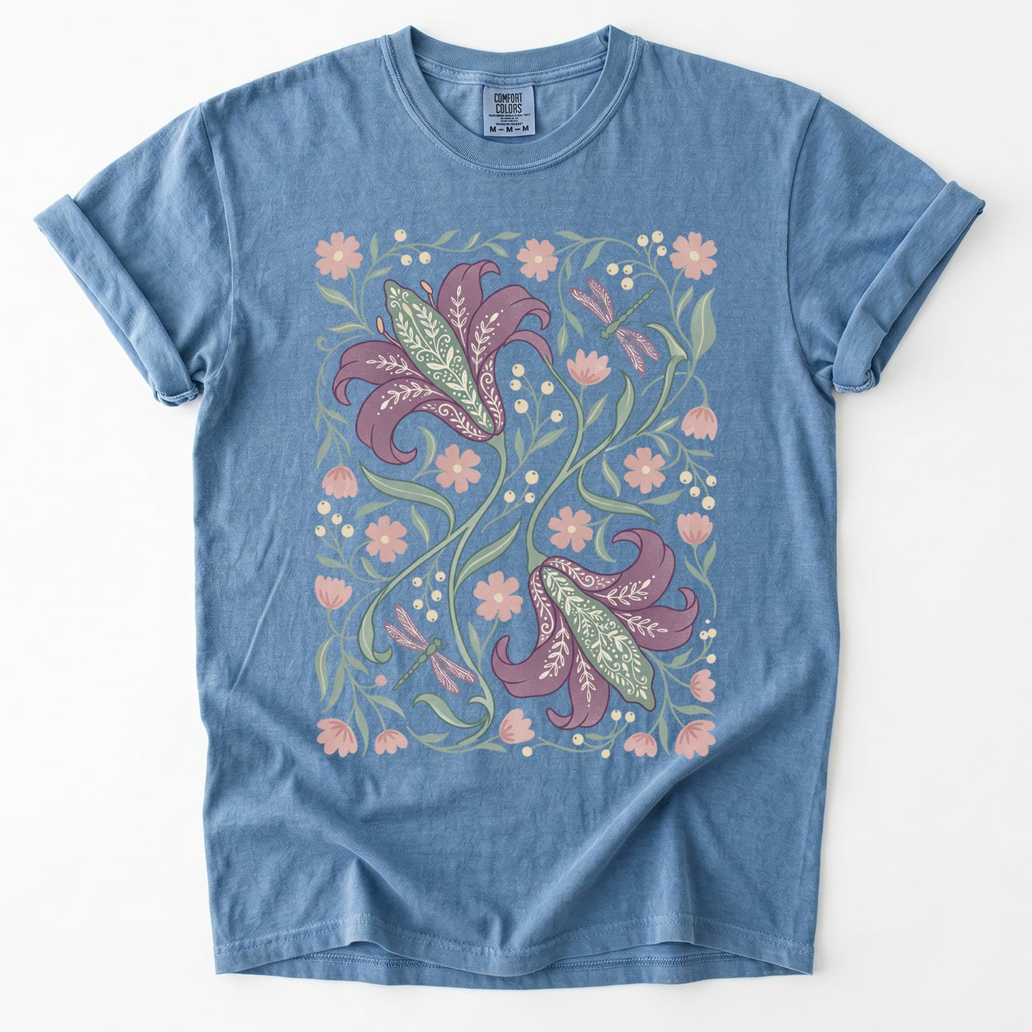 Lily & Dragonfly Vintage Washed T-Shirt