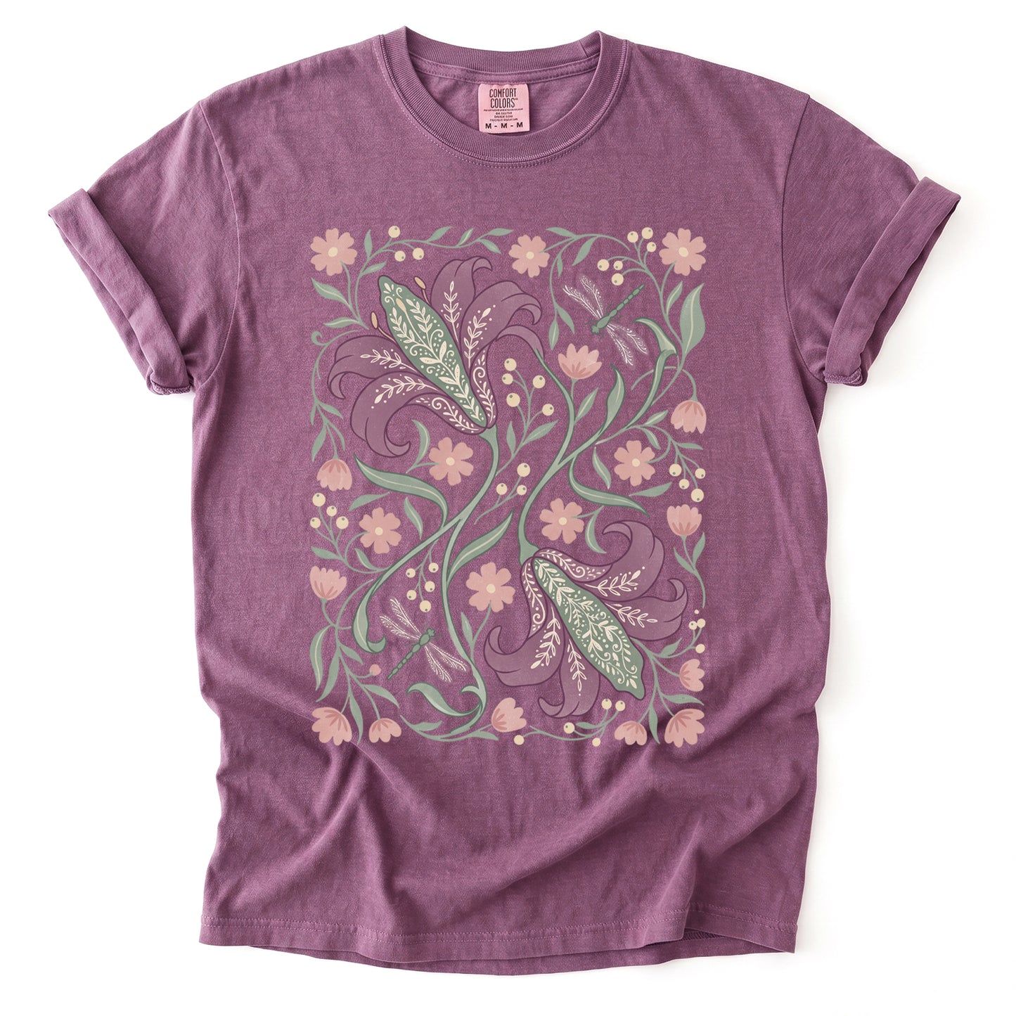 Lily & Dragonfly Vintage Washed T-Shirt