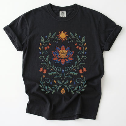 Lotus Sunburst Vintage Washed T-Shirt