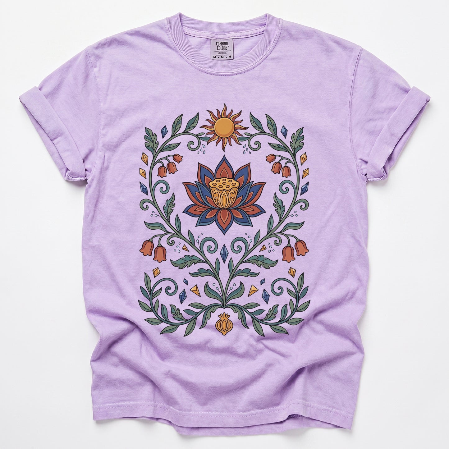 Lotus Sunburst Vintage Washed T-Shirt
