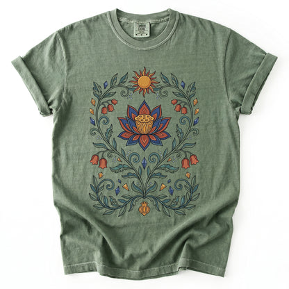 Lotus Sunburst Vintage Washed T-Shirt