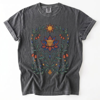 Lotus Sunburst Vintage Washed T-Shirt