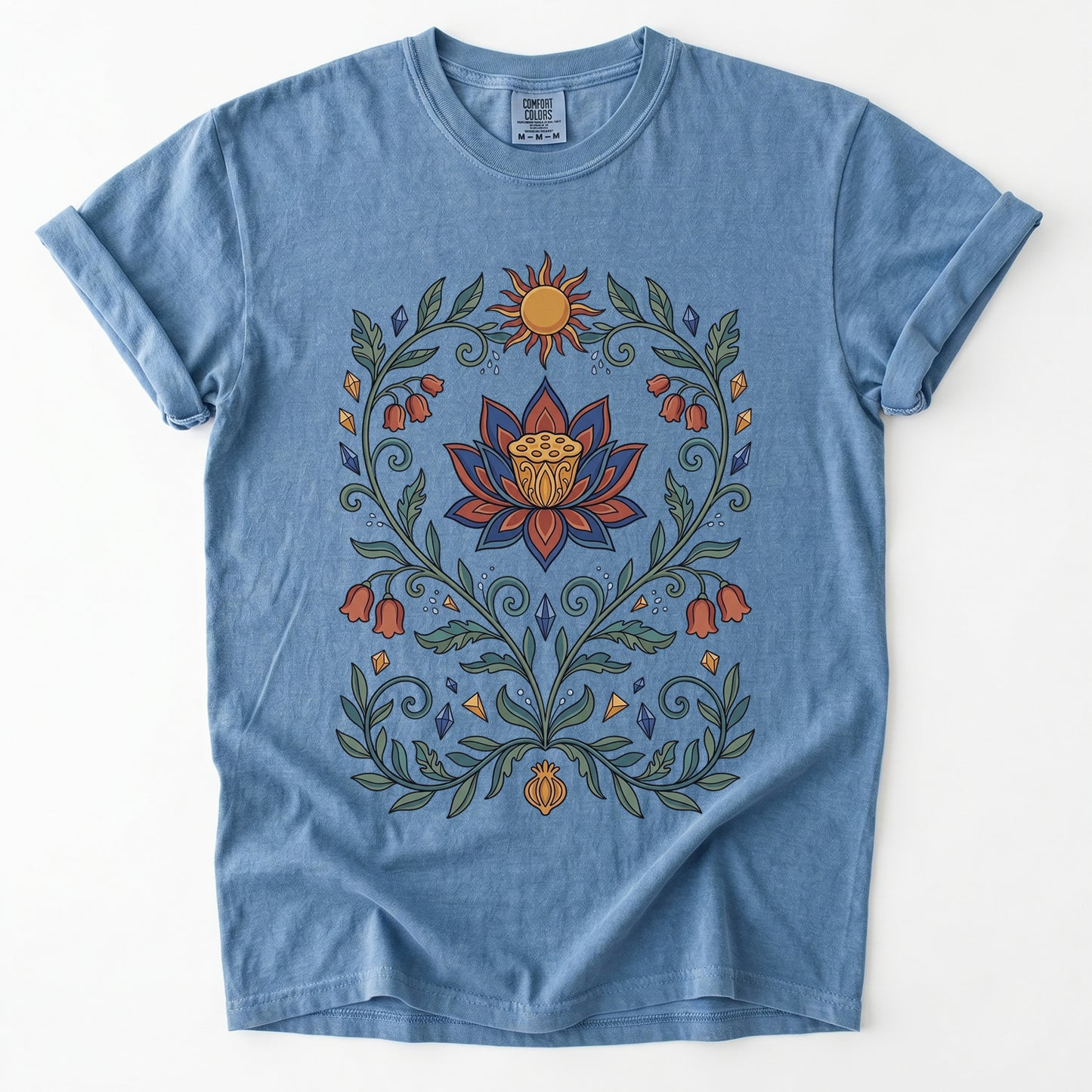 Lotus Sunburst Vintage Washed T-Shirt