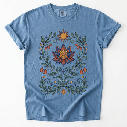 Lotus Sunburst Vintage Washed T-Shirt