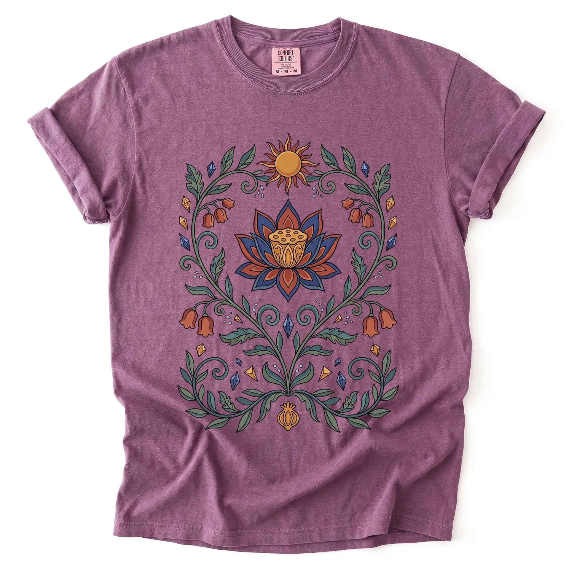 Lotus Sunburst Vintage Washed T-Shirt
