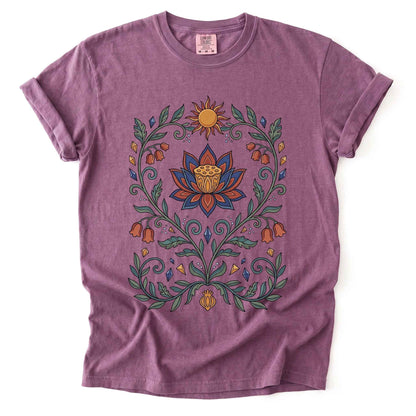 Lotus Sunburst Vintage Washed T-Shirt
