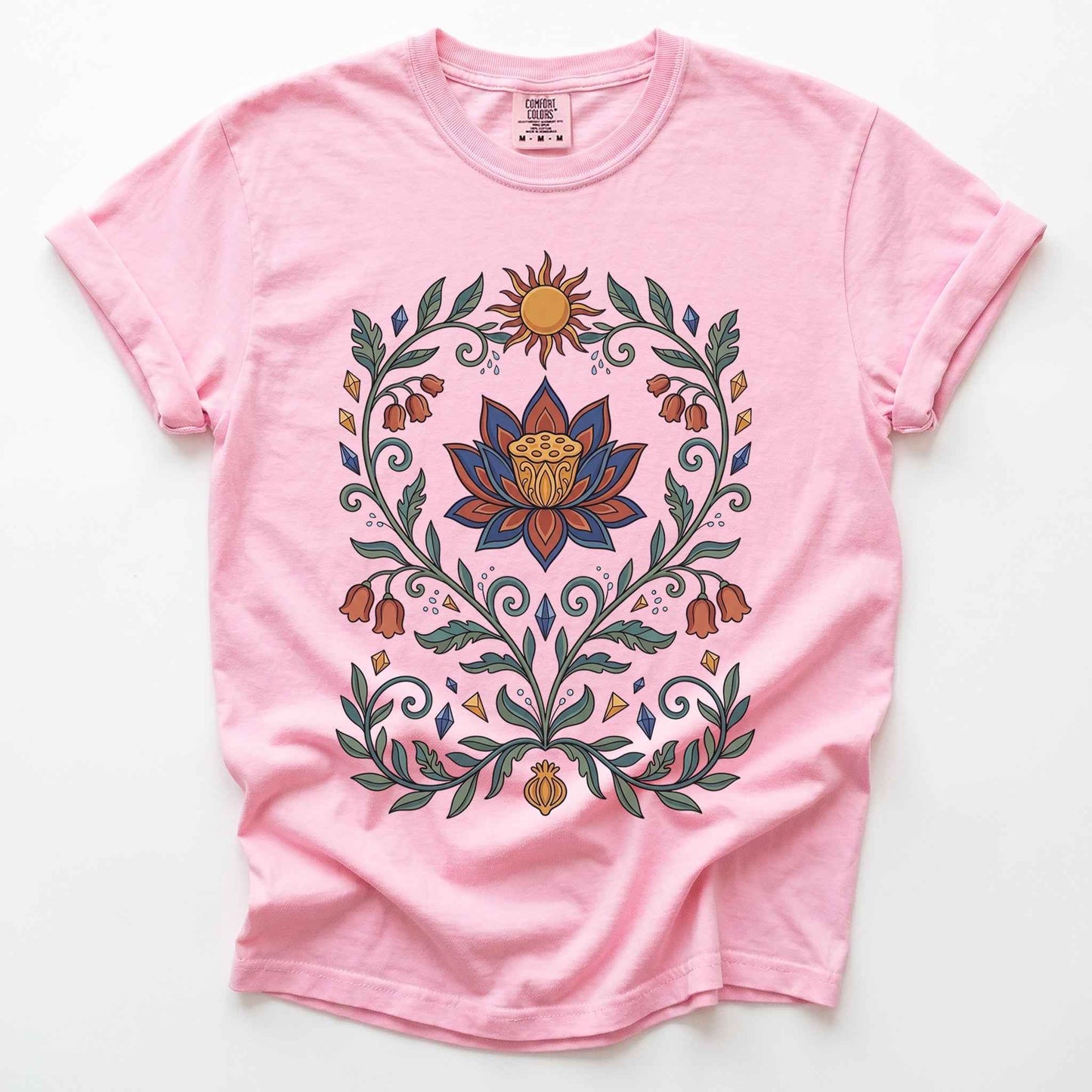 Lotus Sunburst Vintage Washed T-Shirt