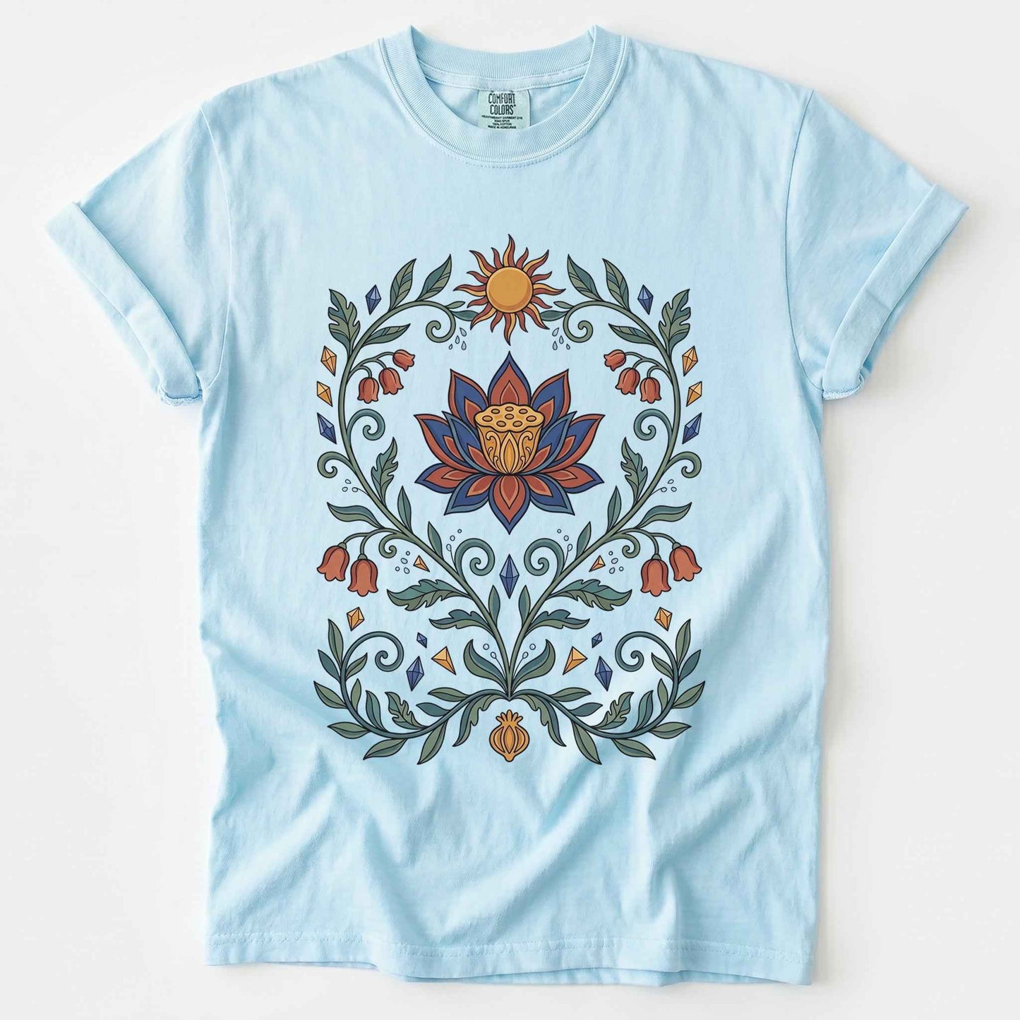 Lotus Sunburst Vintage Washed T-Shirt