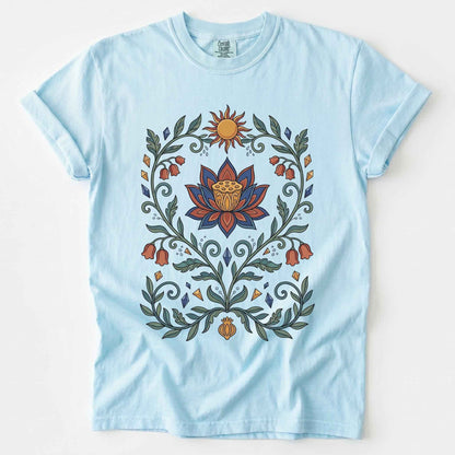 Lotus Sunburst Vintage Washed T-Shirt