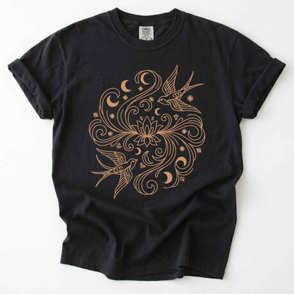 Lotus & Swallows Vintage Washed T-Shirt