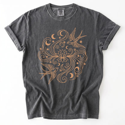 Lotus & Swallows Vintage Washed T-Shirt