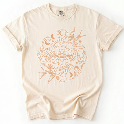 Lotus & Swallows Vintage Washed T-Shirt
