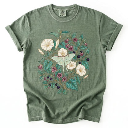 Luna Moth & Moonflower Vintage Washed T-Shirt