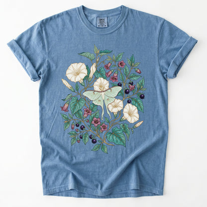 Luna Moth & Moonflower Vintage Washed T-Shirt