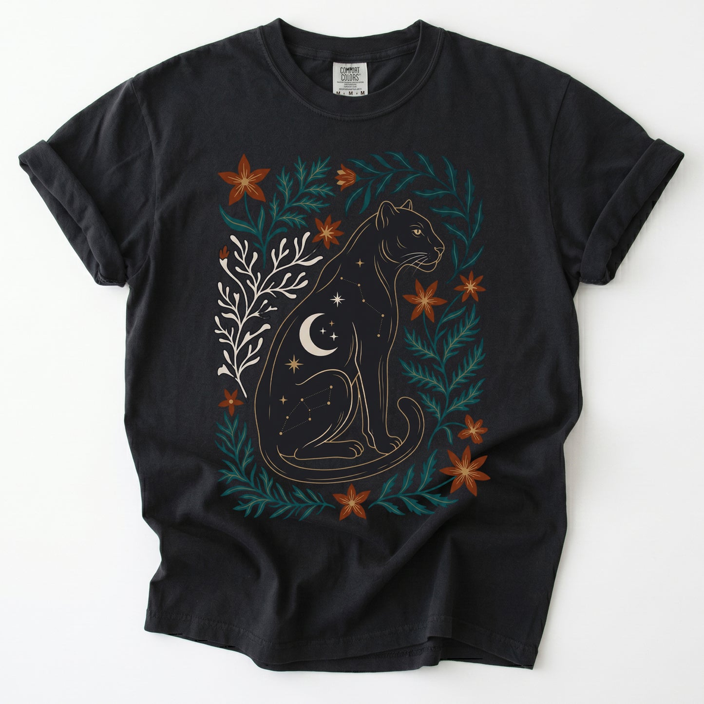 Majestic Black Panther Vintage Washed T-Shirt