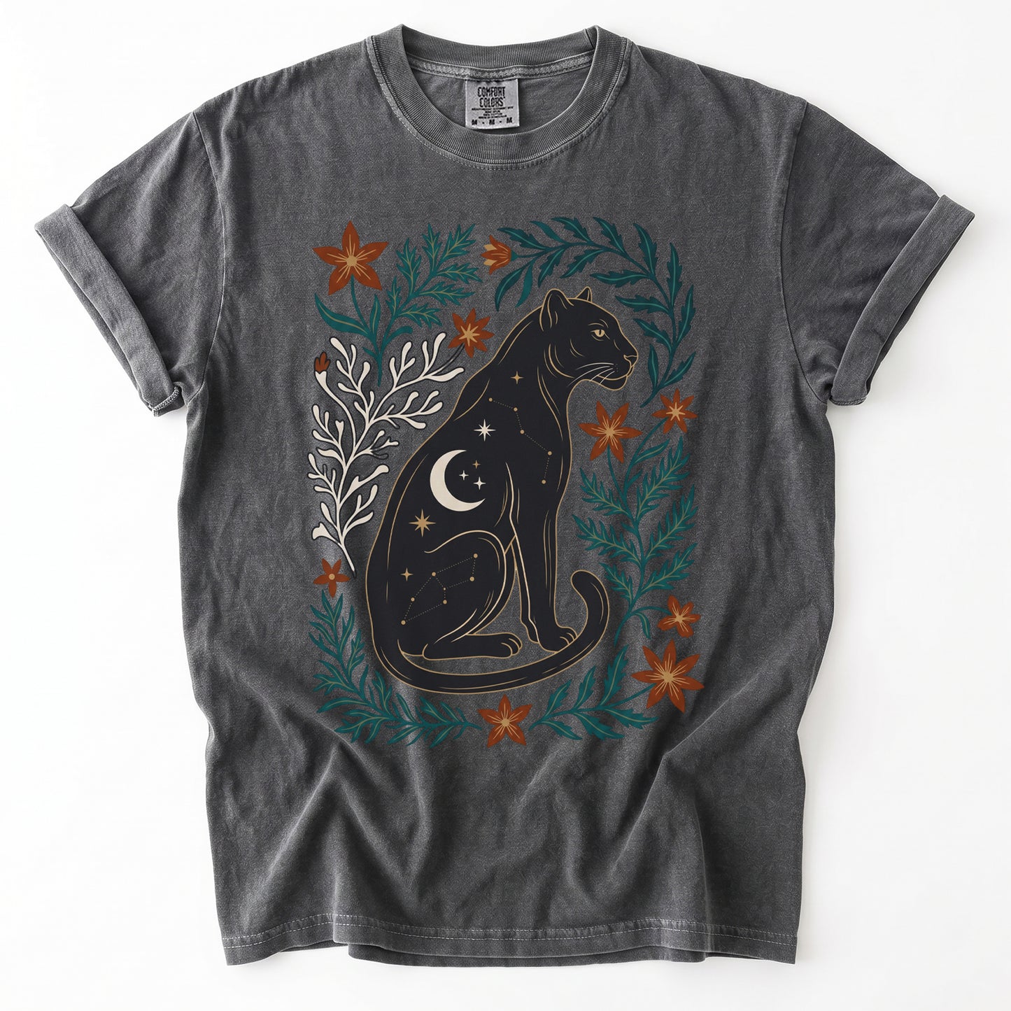 Majestic Black Panther Vintage Washed T-Shirt