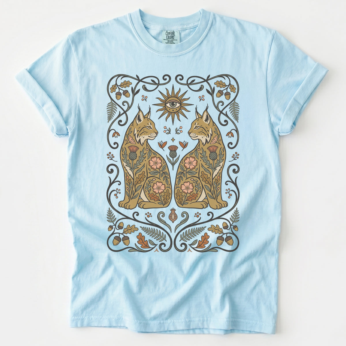 Majestic Woodland Lynx Vintage Washed T-Shirt