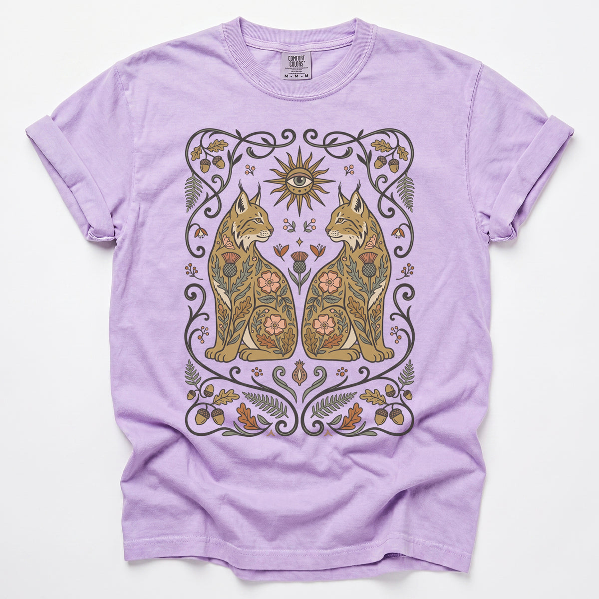Majestic Woodland Lynx Vintage Washed T-Shirt
