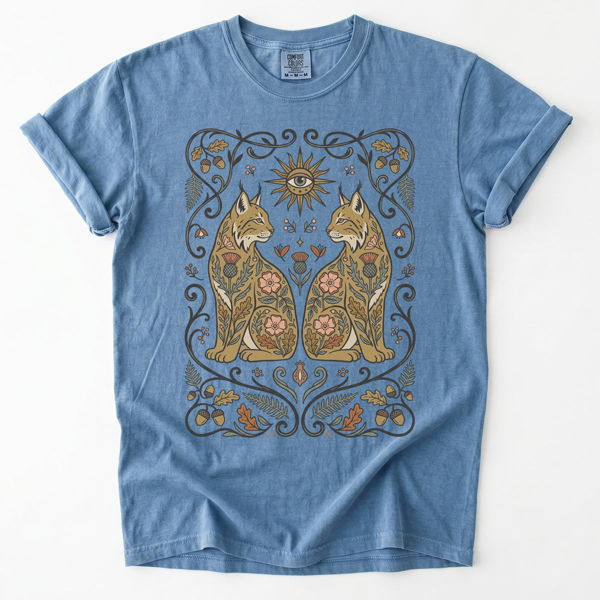 Majestic Woodland Lynx Vintage Washed T-Shirt