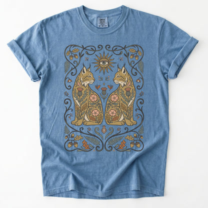 Majestic Woodland Lynx Vintage Washed T-Shirt