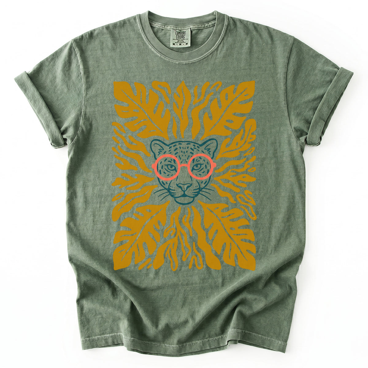 Matisse Leopard In Glasses Vintage Washed T-Shirt