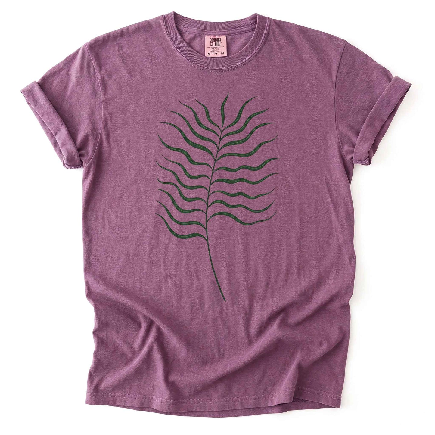 Minimalist Fine-Line Botanical Heavyweight T-Shirt