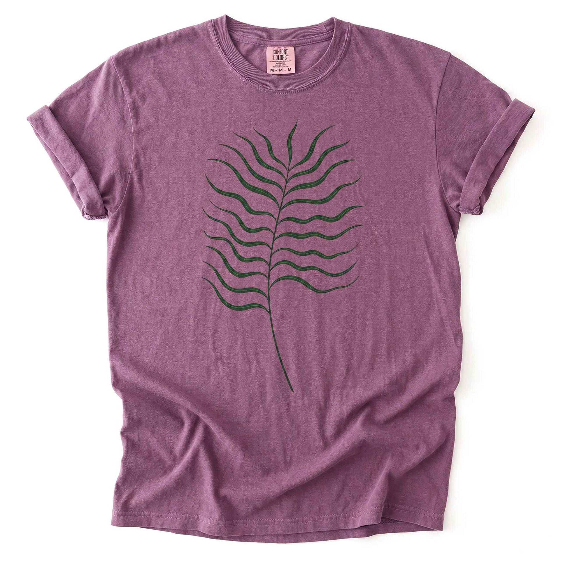 Minimalist Fine-Line Botanical Heavyweight T-Shirt