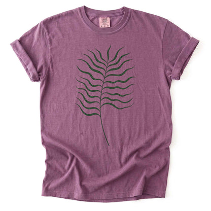 Minimalist Fine-Line Botanical Heavyweight T-Shirt