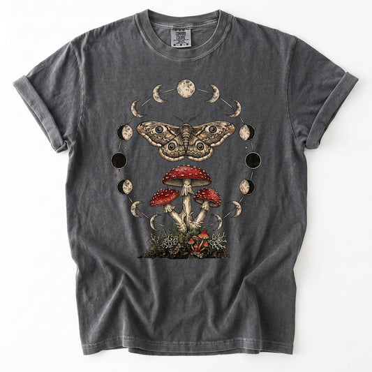 Moon Phase Moth & Mushroom Heavyweight T-Shirt