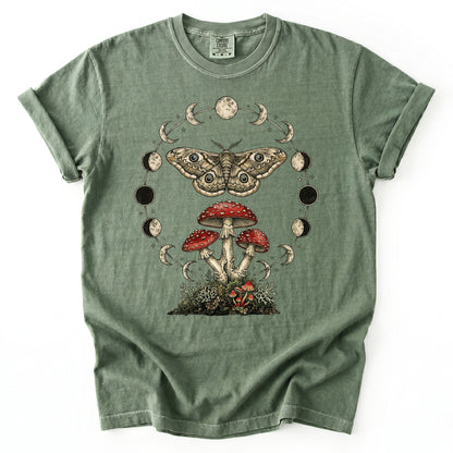 Moon Phase Moth & Mushroom Heavyweight T-Shirt