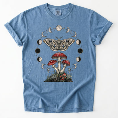 Moon Phase Moth & Mushroom Heavyweight T-Shirt